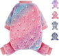 Dog Pajamas Small Girl Female, Warm Winter Extra Small Dog Clothes, Cute Fleece Puppy Sweater 4 Legs, Jumpsuit Soft Doggie Onesies Pet Apparel Outfits, Pink