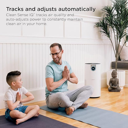 Shark HP232 Clean Sense Air Purifier MAX with Odor Neutralizer Technology, Allergies, HEPA Filter, 1200 Sq Ft, XL Room, Whole Home, Captures 99.98% of Particles, Allergens, Smells & More, Grey