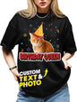 H-DEWALL Custom Shirts Custom Bootleg Rap Shirt for Him Custom Face Shirt with Photo Pet Custom Tees Gift for Dog Cat Lover