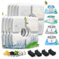Cat Water Fountain Filter, 84 oz/2.5 L Replacement Filter for Automatic Pet Water Fountains, Cotton Activated Carbon Cat Fountain and Foam Filters (Square 8+4 Pack)