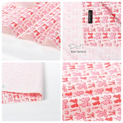 ARING PET Valentine's Day Dog Bandana, Cute Pink Bow Pet Bandanas Scarf Triangle Bibs Handkerchief for Puppy Small Medium Large Boy Girl Dogs-S