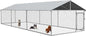 PawHut Outdoor Dog Kennel, Heavy Duty Dog Run Outdoor Fence with Waterproof Cover, Galvanized Chain Link, Secure Lock, for Large Sized Breeds, Chickens, Ducks, 20' x 7.5' x 5'