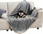 Bedsure Waterproof Dog Blankets for Large Dogs - Large Cat Blanket Washable for Couch Protection, Sherpa Fleece Puppy Blanket, Soft Plush Reversible Throw Furniture Protector, 40"X50", Grey