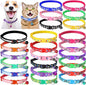 Yunsailing 24 Pcs Cat Collars with Bells for Litter Cat Puppy Soft Nylon Whelping Adjustable Reflective Kitten Collars for Newborn Pets Dogs Kitten, Assorted Colors