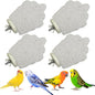 PINVNBY 4 PCS Bird Perches Calcium Parrot Perch Stand Bird Beak Grinding Stone Foot Claws Trimmer Parrot Chewing Toys Bird Cage Accessories for Budgie Cockatiel Conure Lovebird Finch