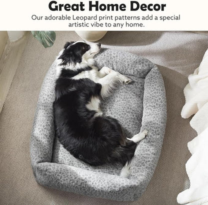 JOEJOY XL Dog Beds Large Sized Dog, Washable Orthopedic Premium Soft Corduroy Fleece Pet Bed with Removable Zipper Cover, Cute Calming Puppy Bed with Non Skid Bottom