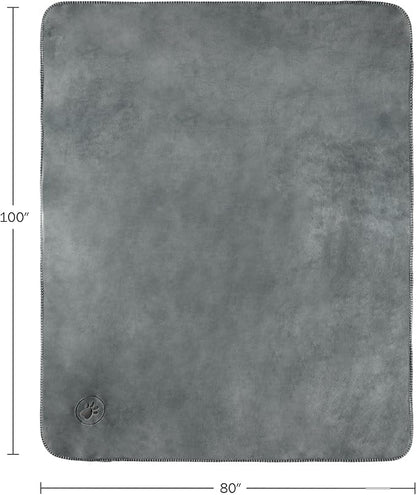 PETMAKER Dog Blanket - 80x100in Reversible Sherpa Blanket - Throw Blankets for Bed, Couch, Crate, or Car - Machine Washable Puppy Essentials (Gray)
