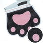 Cute Cat Litter Mat 24”x19”, Litter Box Mat, Litter Trapping Mat, Soft on Kitty Paws, Easy Clean, Anti Slip, Pet Accessories, Door Floor mats - Black Pink