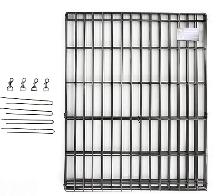 MidWest Homes for Pets Folding Metal Dog Exercise Pen, Indoor/Outdoor Playpen with No Door, Provides 16 Sq Feet of Play Space, 36-Inches Tall, Black E-Coated
