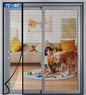 Magnetic Screen Door Mesh Left Right Side Opening Upgraded PET Material Mesh Stronger Than Fiberglass and Polyester,Keep Bugs Out,Pet & Kid Friendly Screen Size 74'' X 82''