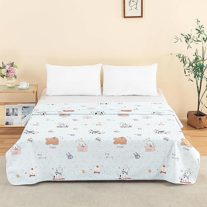 WenBags Waterproof Dog Bed Cover 40 * 60 Inches Throw Size,Pet Hair Resistant Reversible Couch Cover Mattress Protector,Leakproof Bed Liner/Sheet/Blanket for Adults Elderly Pets (Cute Dogs, 40 * 60)
