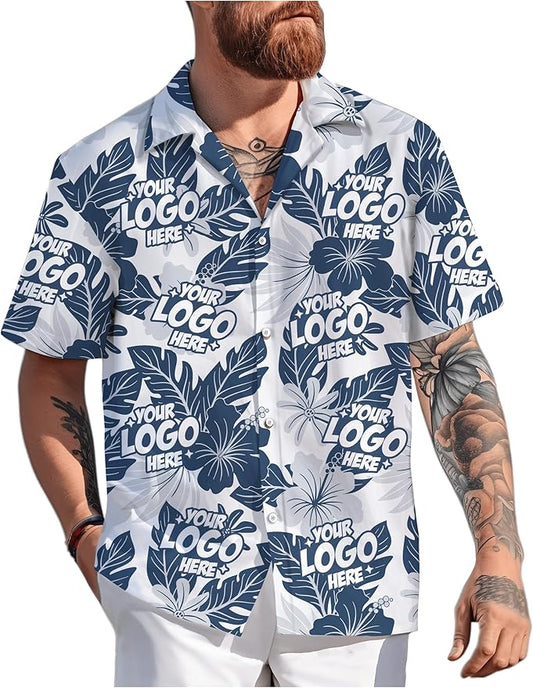Custom Hawaiian Shirt with Face Photo Picture for Men Women Kids Youth Adult, Tropical Personalized Hawaiian Shirts Gift
