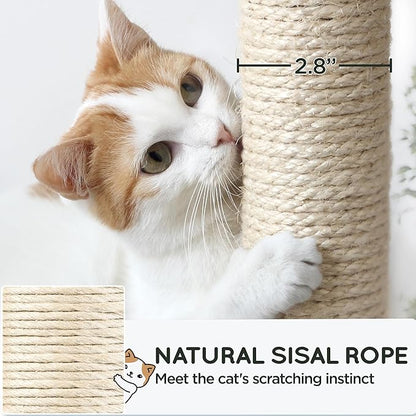 Yaheetech Cat Tree Cat Tower, 63in Multi-Level Kitten Tree w/Sisal-Covered Scratching Posts & Condo, Pet Furniture Activity Center for Kitty, Pink