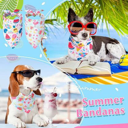 Sweetude 100 Pieces Dog Bandanas Bulk, Bandanas for Dogs Pet Triangle Scarf, Puppy Dog Kerchief Bibs for Medium Small Pets Costume Accessories (31.5 x 21.65 x 21.6 Inch)