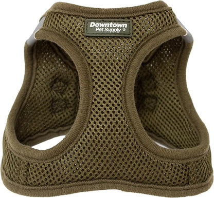 Downtown Pet Supply Step in Dog Harness for Small Dogs No Pull, X-Small, Hunter Green - Adjustable Harness with Padded Mesh Fabric and Reflective Trim - Buckle Strap Harness for Dogs