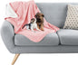Waterproof Pet Blanket - 30x40-Inch Reversible Sherpa Fleece Throw Protects Couches, Cars, and Beds from Spills, Stains, and Fur by PETMAKER (Pink)