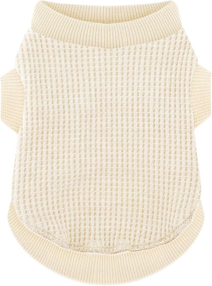 Premium Pet Clothes: Beige Tank Top Dog Shirts - Stretchable Apparel with Easy-On Design for Playful Puppies (XX-Large)