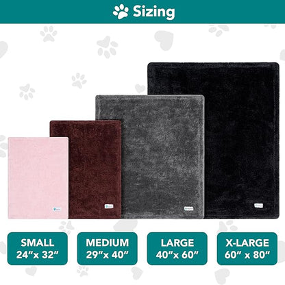 PetAmi Dog Blanket for Large Medium Dogs Pink, Fluffy Soft Puppy Blanket, Sherpa Fleece Cat Blanket for Kitten Doggie, Calming Pet Blanket Throw for Bed Washable Sofa Couch Cover, Large 40x60