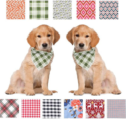 ARING PET Cotton Dog & Cat Bandanas - Triangle Bibs Scarf for Small to Large Dogs and Cats