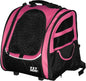 Pet Gear I-GO2 Roller Backpack, Travel Carrier, Car Seat for Cats/Dogs, Mesh Ventilation, Included Tether, Telescoping Handle, Storage Pouch