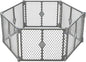 MyPet Petyard: 5.5 Ft. Wide Customizable Folding Dog Playpen Indoor/Outdoor. Made in USA. 6-Panel Puppy Playpen. Freestanding Play Pen Dog Gate 26" Tall, Fieldstone