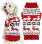 Dog Christmas Sweater Xmas Pet Clothes Cute Reindeer Christmas Dog Costume Outfits Holiday Knitwear Puppy Cat Jumpers New Year Gifts for Small Medium Large Dogs(Red Runing Deer,L)