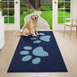 Buganda Dog Door Mat for Muddy Paws, Absorbent Dirt Trapper Washable Indoor Doormats, Non Slip Low-Profile Mud Mat for Dogs, Front Entrance Doormat for Inside Floor (47x24 Inches, Dark Blue)