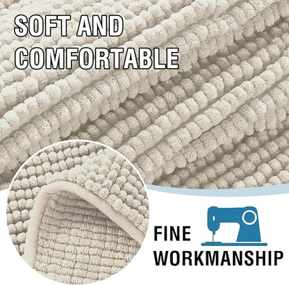 H.VERSAILTEX Plush Chenille Couch Cover for 3 Cushion Couch Anti Slip Washable Sofa Slipcovers Soft and Durable Furniture Protector for Dogs Cats Kids (27.5" x 82", Island Fossi)