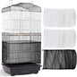 3 Pieces Large Adjustable Bird Cage Cover Seed Feather Catcher Birdcage Nylon Mesh Net Cover Soft Skirt Guard for Parakeet Macaw African Round Square Cage (78 x 15 Inch in Circumference and Width)