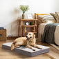 Orthopedic Dog Bed for Large Dogs and Extra Large Dogs, XL Dog Bed with Removable Waterproof Cover and Machine Washable Pet Mat, Egg-Crate Foam, L-Plus(36"X27"X3"), Light Grey