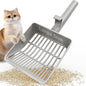 Large Cat Litter Scoop, Heavy-Duty Litter Scoop with Dual Sifting Holes for Fast & Fine Clumping, Kitty Litter Scooper with Long Handle & Easy-to-Hang Hook for Litter Box