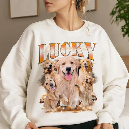 JIX & JOKY Custom Your Own Bootleg Rap Shirts with Dog Faces Custom Pet Shirt for Men Graphic Tshirt Gift Idea for Pet Lovers