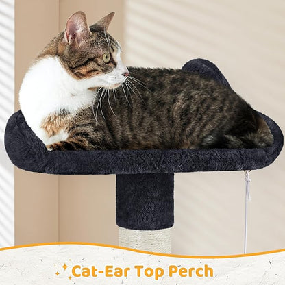 Yaheetech 54in Cat Tree Cat Tower as Activity Center, Indoor Cats and Kittens Playing House with Funny Hammock Basket Scratching Post