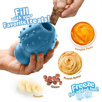 Nylabone Treatin' Cone Strong Stuffable Chew Toy for Dogs, Natural Rubber Fillable Treat Toy, Treat Dispensing Dog Toy, Bacon Flavor, X-Large - 50+ lbs, 1 Count
