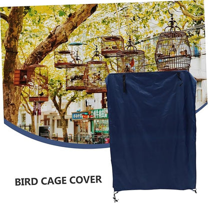 MERRYHAPY Outdoor Bird Cage Cover UV Sun Rain Protection for Parrots and Animals Lightweight Blue Dustproof Shield with Design for Use