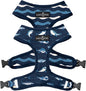 Lucy & Co. Reversible Dog Harness Walking Halter - Harnesses for Small Medium Large XL Dogs - Padded Adjustable - for German Shepherd, Pug, French Bulldog, English Bulldog (X-Small, Shark Attack)
