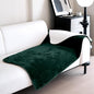 gogobunny Waterproof Bed Blanket, Reversible Sherpa Fleece Throw Blanket for Dog Puppy Cat, Furniture Cover Protects Bed Couch Sofa from Liquid Pee and Pet Fur (Forest Green, 30x70 inches)