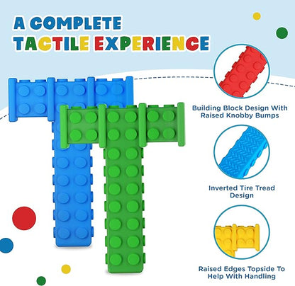 Chewy Sensory Toys for Kids with Autism Sensory Product for Adults Teens Toddlers, ADHD Tools for Kids, ADHD Toys for Autistic Children, Oral Motor Tool Tube, Mouth Toys, Chew Stick (2 Pack)