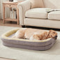 Orthopedic Dog Bed for Medium, Large Dogs Breeds, High Density Egg Crate Foam Dog Sofa Beds with Four Sided Bolster,Oval Kennel Bed, Pet Couch Bed,Removable Washable Cover& Non-Slip Bottom