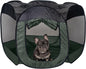 Furhaven Portable Dog Playpen Cat Tent, Pet playground,Kennel foldable indoor outdoor zippered puppy crate - Hunter Green, Large