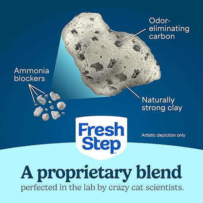 Fresh Step Simply Unscented Clumping Litter, Fresh Step Unscented Cat Litter With Activated Charcoal Technology, 14 lb. Box