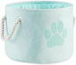 Bone Dry Pet Storage Collection Collapsible Bin, Small Round, Aqua