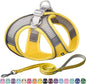 AIITLE Step in Dog Harness and Leash Set - No Pull Escape Proof Vest Harnesses with Soft Mesh and Reflective Bands, Adjustable Pet Outdoor Harnesses for Small and Medium Dogs Yellow M