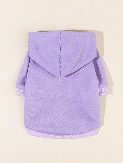 QWINEE Basic Dog Hoodie Sweatshirt Puppy Sweater Warm Cat Costumes Pet Clothes for Chihuahua Puppy Kitten Small Medium Dogs Mauve Purple XX-Small