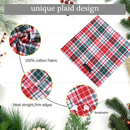 ARING PET Christmas Dog Bandanas, Red Green Pink Holiday Pet Bandana Scarf Triangle Bibs for Puppy Small Medium Large Boy Girl Dogs Cats-S