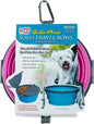 Loving Pets Bella Roma Collapsible Dog Bowls - Silicone Dog Bowls, Foldable Bowl, Puppy Essentials & Hiking Pet Supplies Great for Home & Travel (Pink, Medium)