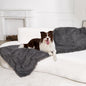 gogobunny Waterproof Dog Blanket for Couch & Furniture Protection - Super Soft Reversible Throw for Large Dogs & Cats, Calming Washable Fur & Sherpa Pet Blanket(33x77 Inch, Grey)