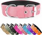 Heavy Duty Tactical Dog Collar - 1.5" Width Military Durable Thick Nylon with Adjustable Metal D Ring & Buckle Working Training K9 Collar for Medium Large Dogs (XL(23"-26"), Pink)