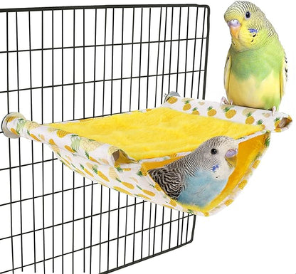 Mygeromon Bird Bed Hammock for Cage Parakeet Sleeping Hut Winter for Parrot/Budgie/Lovebird