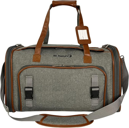 Mr. Peanut's Gold Series Double Expandable Pet Carrier - Platinum Gray